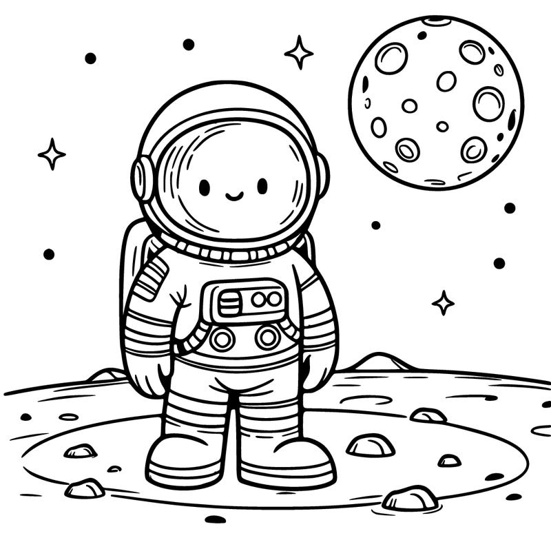 an astronaut standing on the moon