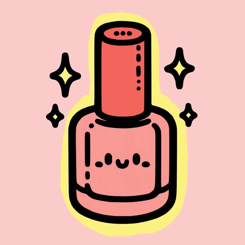 a nail polish bottle with sparkles 💅