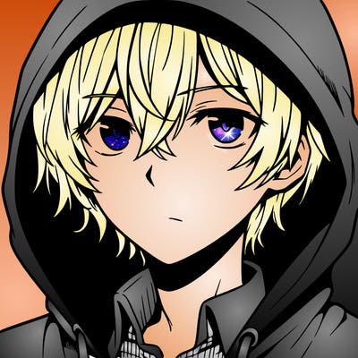 anime guy in hoodie