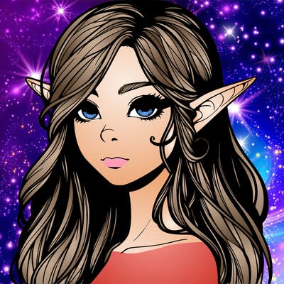 elf girl realistic dark fantasy