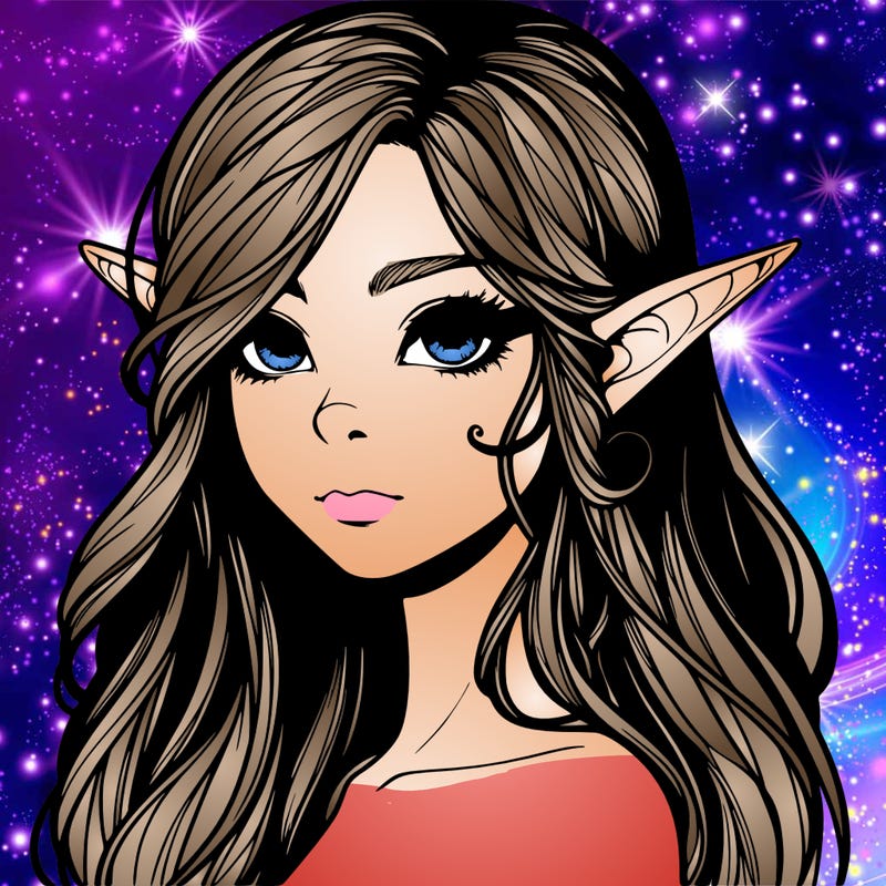 elf girl realistic dark fantasy