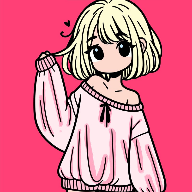 girl in baggy sweater hanging off her shoulder