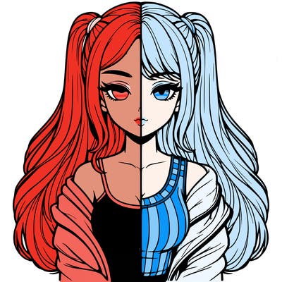 realistic girl split