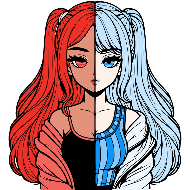 realistic girl split