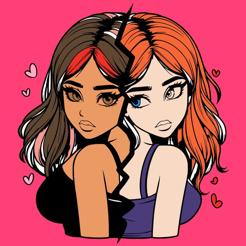 realistic girl split