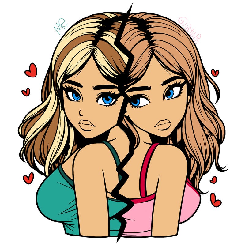 realistic girl split