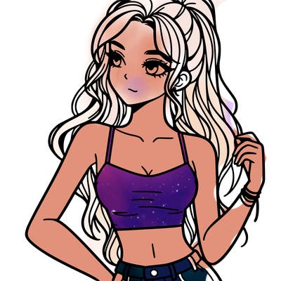 girl in crop top