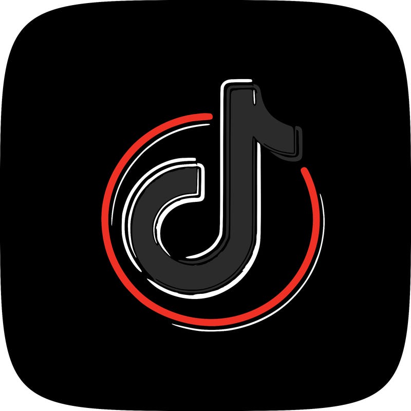 tiktok logo neon
