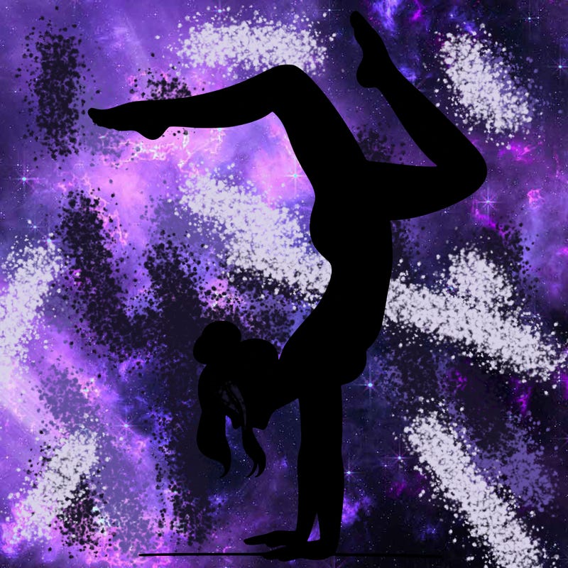 a woman doing a handstand