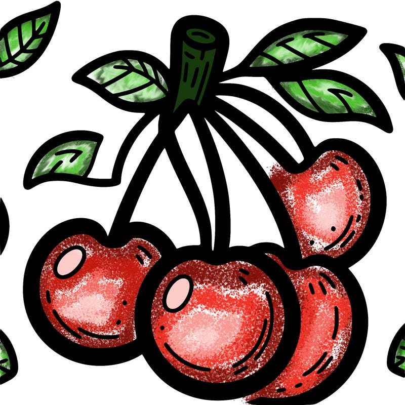 easy cherries cartoon