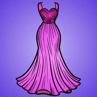 attractive long fashion dress