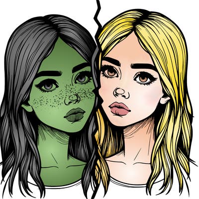 realistic girl split