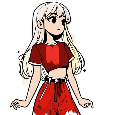 girl in a cute crop top