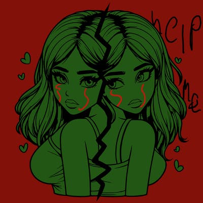 realistic girl split