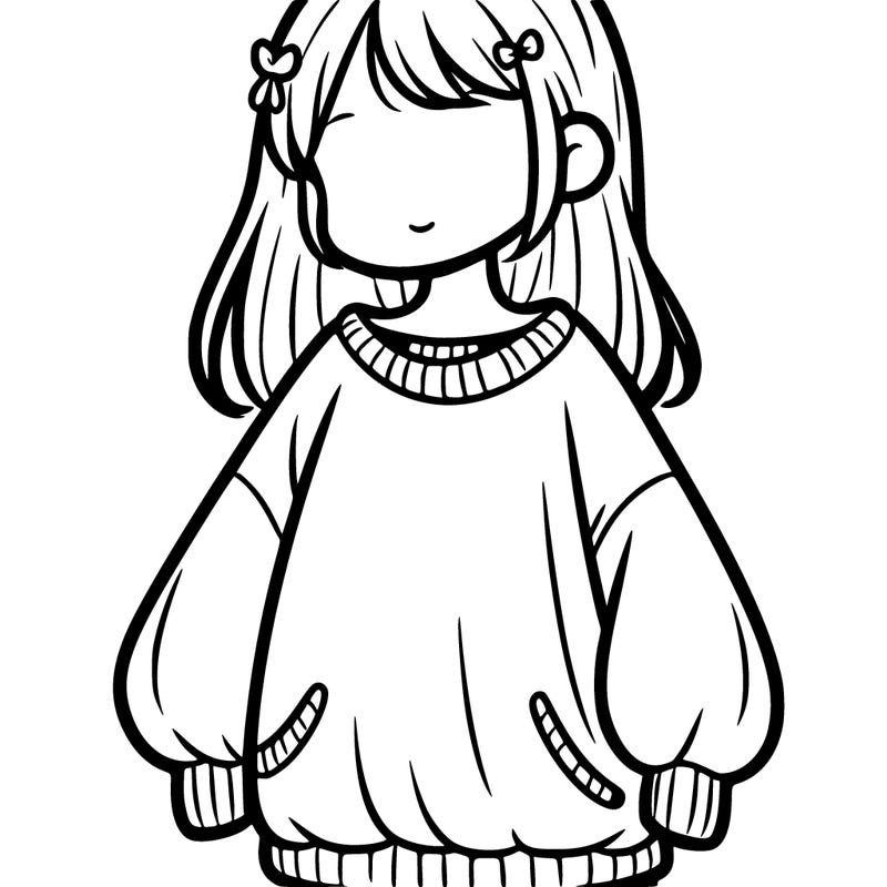 girl in a baggy sweater