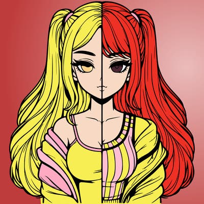 realistic girl split