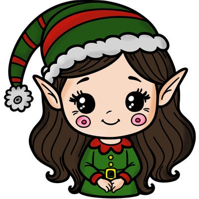 christmas elf girl