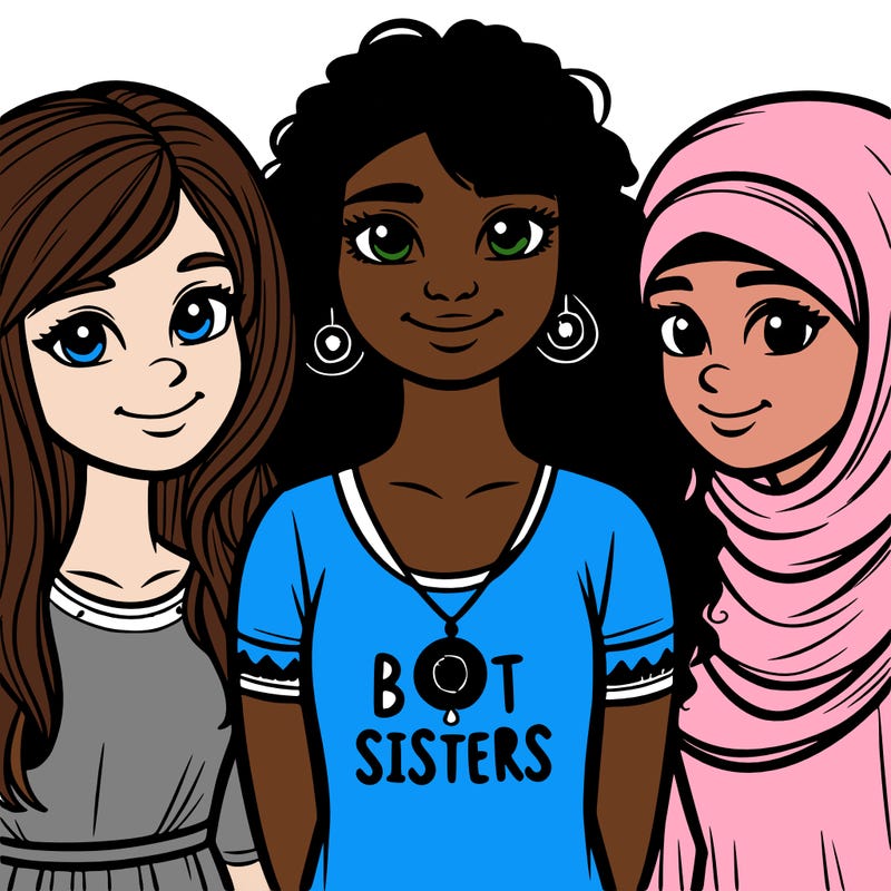 three sisters with a best sisters necklace