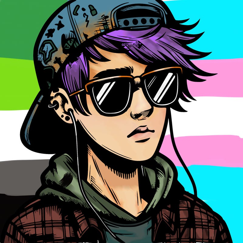 cool grunge teen boy