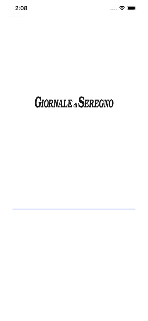 Il Giornale di Seregno - Splash screen of the Il Giornale di Seregno newspaper app with logo