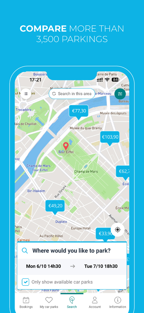 Onepark, Book a parking space! - Navigation App | MWM