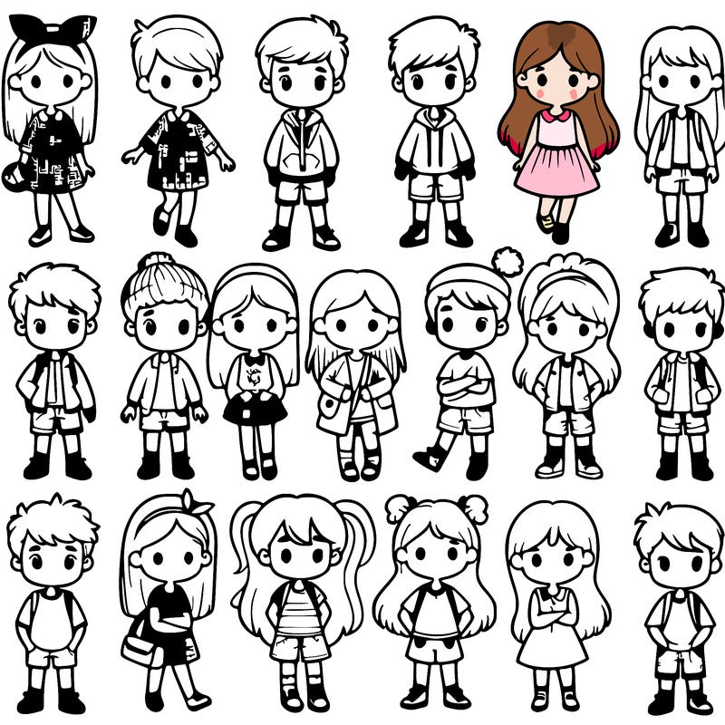 lots of girls and boys