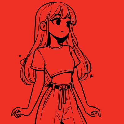 girl in a cute crop top