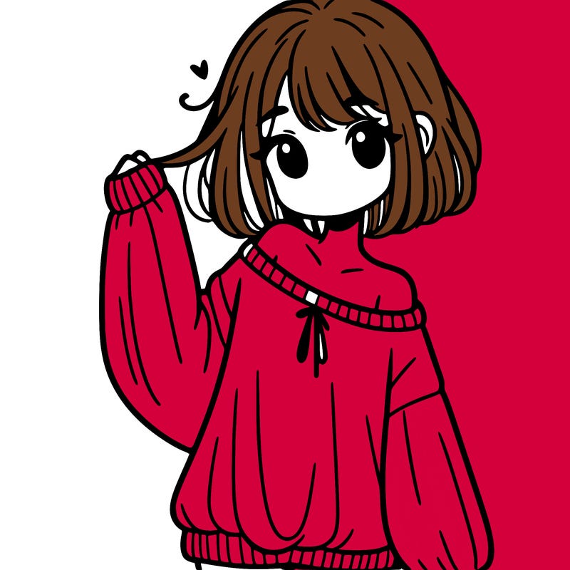 girl in baggy sweater hanging off her shoulder