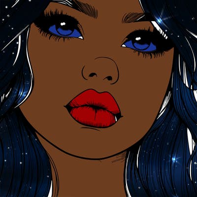 really realistic girl with lips