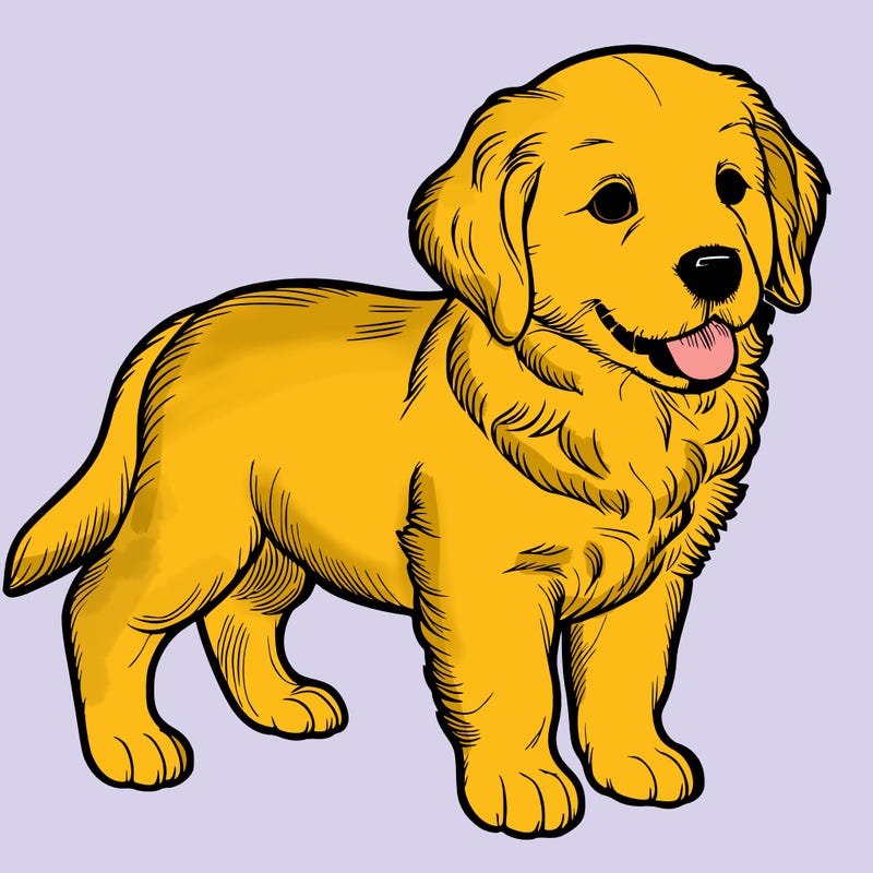 realistic golden retriever puppy