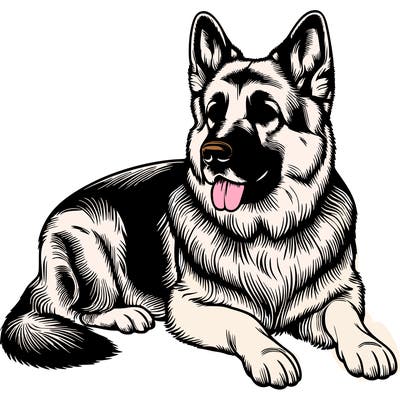 realistic german shepherd dog