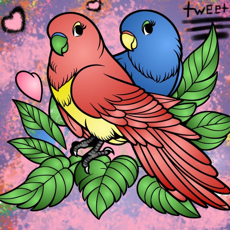 lovebird with a mate