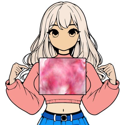 girl holding a blank sign in a long sleeve crop top