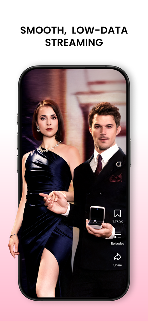 DramaBox Lite - Mini Drama TV - Vertical mini drama scene of a romantic proposal on the DramaBox Lite app with smooth streaming performance