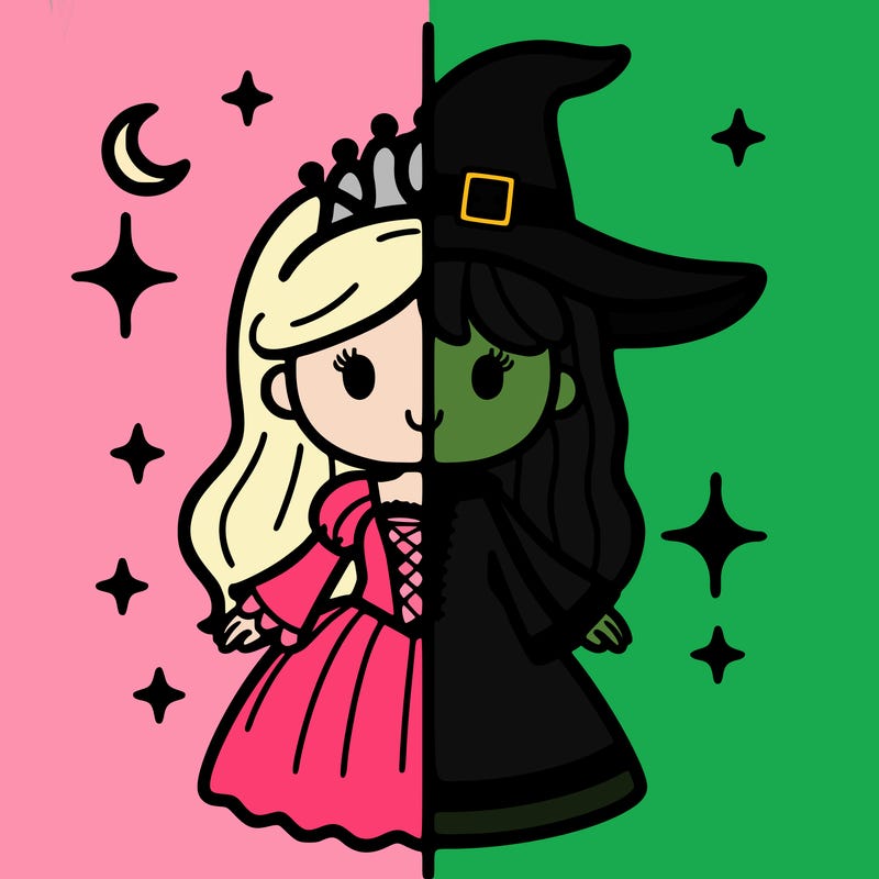 split princess and witch