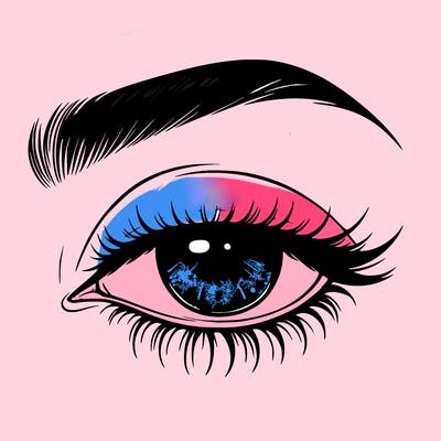 eye closed realistic