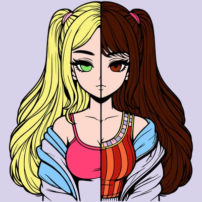 realistic girl split