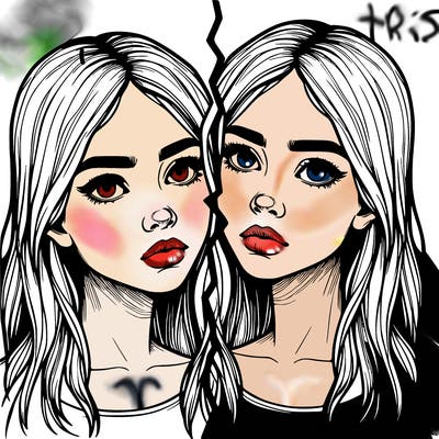 realistic girl split