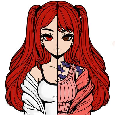 realistic girl split