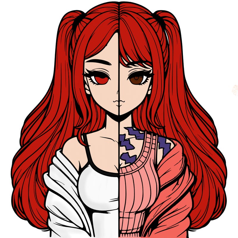 realistic girl split