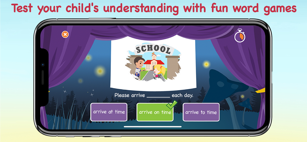 LearnEnglish Kids: Playtime - Um jogo interativo de gramática para crianças no aplicativo LearnEnglish Kids Playtime.