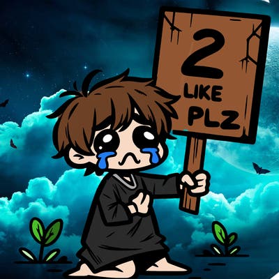 small poor toddler crying with sign that says 2 like plz
