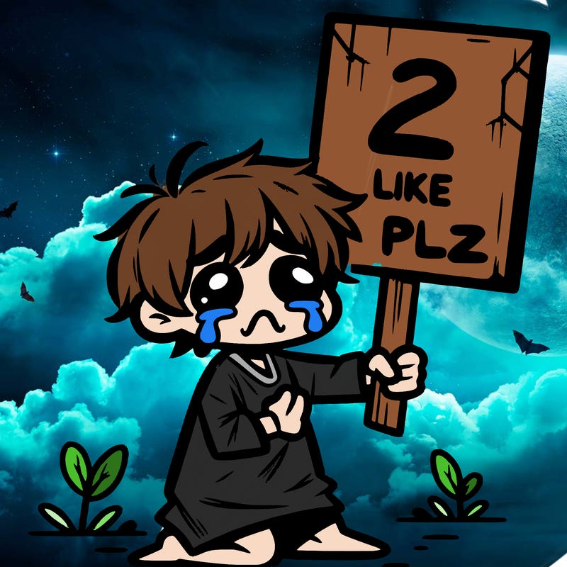 small poor toddler crying with sign that says 2 like plz