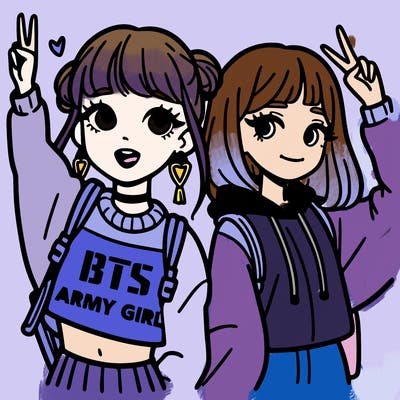 bts army girl k-pop group fan