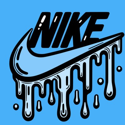 dripping nike logo