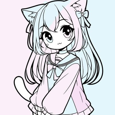 cat anime girl