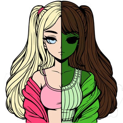 realistic girl split