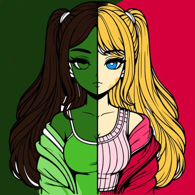 realistic girl split