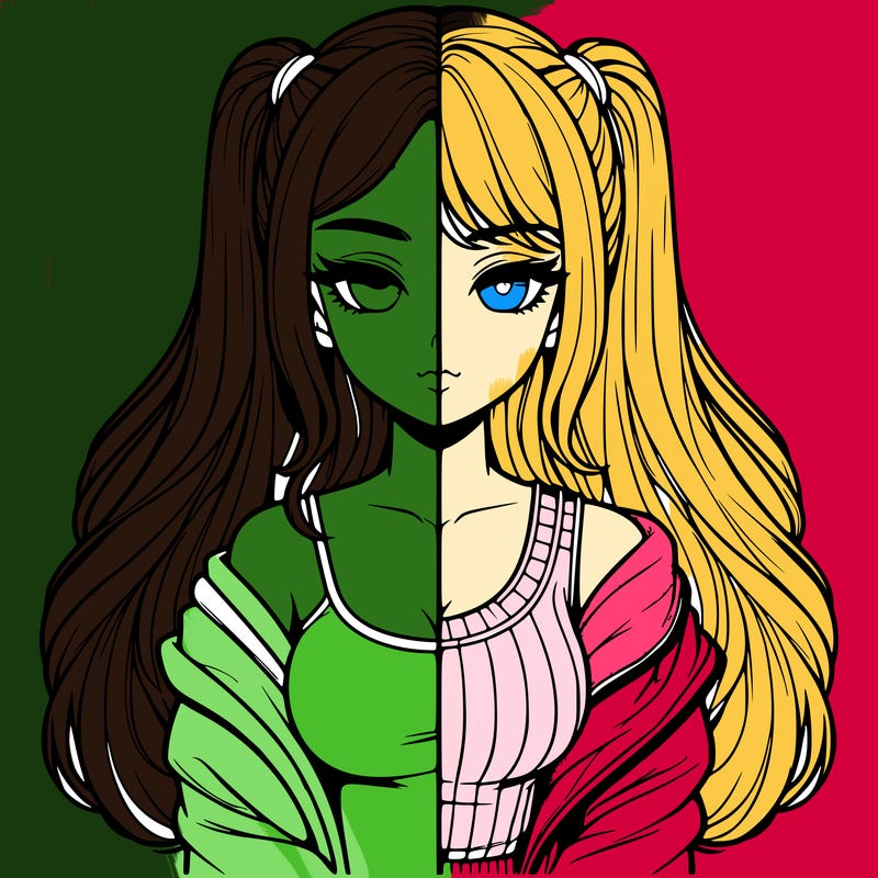 realistic girl split