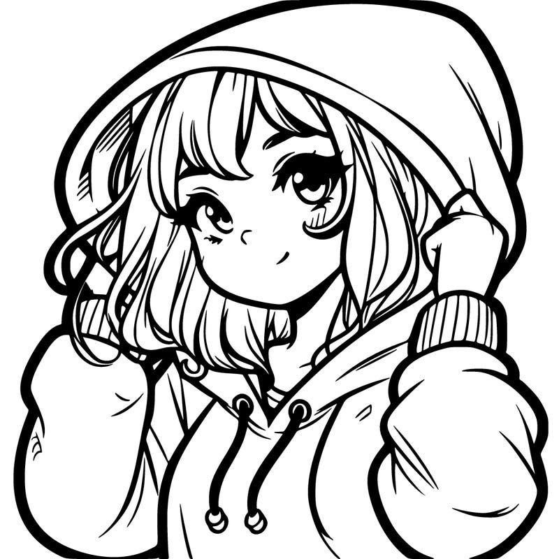 girl with hoodie